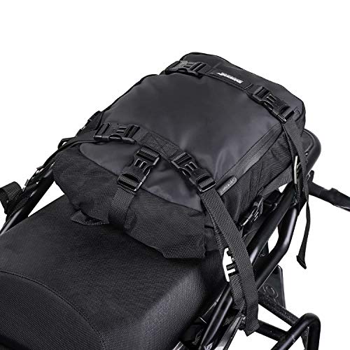 Rhinowalk Multifunktional Motorradtasche Motorradgepäck 10/20/30L Motorrad Pannier Satteltaschen Gepäckträgertaschen Hecktasche Hinterradtasche, Schwarz-10L