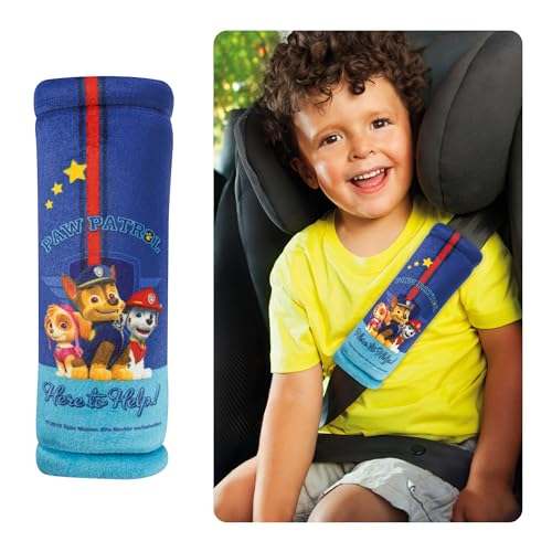 HiTS4KiDS – Gurtpolster Auto für Kinder – Schulterpolster passend für Sicherheitsgurt & Rucksack – Gurtschutz für mehr Komfort auf der Reise – Gurtschoner für Jungen (Paw Patrol)