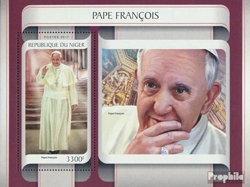 Prophila Collection Niger Block 690 (kompl. Ausg.) postfrisch ** MNH 2017 Papst Franziskus (Briefmarken für Sammler) Christentum