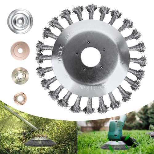 Forever Speed Unkrautbürste für Rasentrimmer 6" Profi Hohe Standfestigkeit - sehr robust - leichte Montage