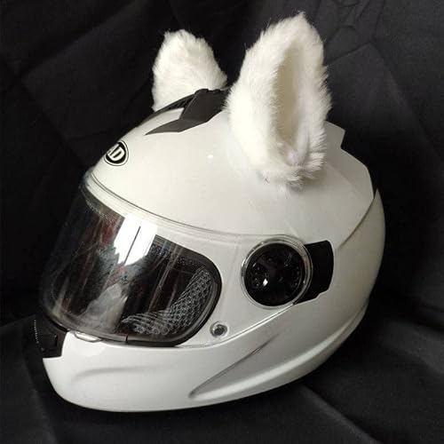 2 Stück Katzenohren für Helm,Motorrad Helm-Ohren Katzenohren Dekoration niedliches Helmzubehör für Fahrradhelm, Ski-Helm, Motorradhelm, Snowboardhelm Lustiges Tier Design Motorradhelm Zubehör