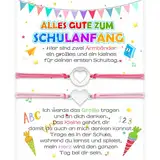 2 Pcs Schulkind Einschulung Armband, Schulkind Mama Armbänder, Schulanfang Armband, Erster Schultag Einschulungsgeschenk für Mädchen Junge, Geschenke zur Einschulung (C)