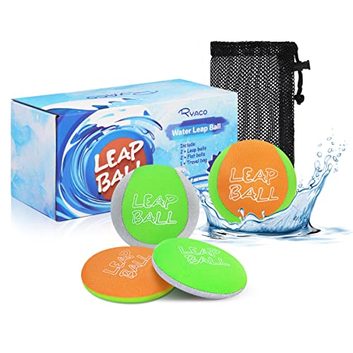 Ryaco Wasserbälle Sprungball – 4 Stück Wasserball Bouncing Ball für Kinder und Erwachsene – Extreme Wasser Badespaß für Pool und Meer – Wasserball Kinder Klein Strandball Neoprenball