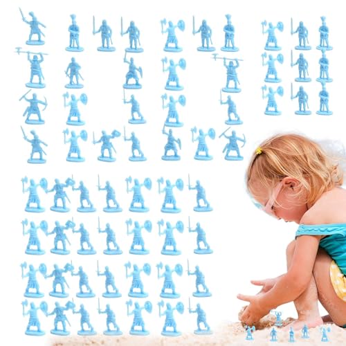 Opdestn Spielzeug Soldaten Für - Spielzeugsoldaten Set - 100x Miniaturen historische Modellstatuen als Brettspiel für Mädchen und für Bildungsprojekte Rollenspiel und Kuchendekoration