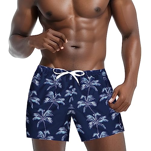 Hawaiianische Strandshorts für Herren Sommer Outdoor Home Einfarbig Casual Bright Surfing Sports Herren Strandshorts Shorts Herren Skater (Black, L)