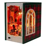 Buchecken-Sets Im Eleganten Design Für Erwachsene, 3D-Weihnachtsbuchecke Aus Holz, Modellbausatz „Merry Christmas House“, Dekorative Bücherecke Für Bücherregale, Drinnen, Draußen, Heimdekoration