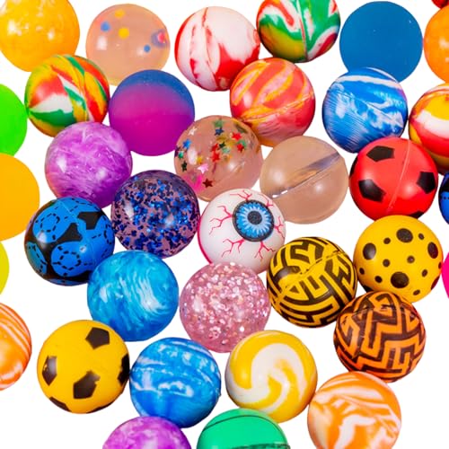 50 Stück Flummis, Flummies für Kinder, 25 mm Gummiball Klein, Sprungbälle, Springball, Geeignet für Mädchen und Jungen Kindergeburtstagsgeschenke, Partygeschenke, Urlaubsfüller, Lernbelohnungen