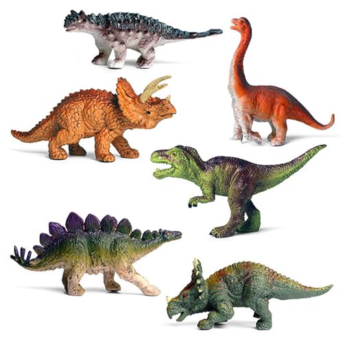 Dinosaurier Figuren Spielzeug, Dinosaurier Spielzeug Set, 6 Stück Realistisches Figuren Spielset, Dinosaurier Starterset, Mini Dinosaurier Pädagogisches Spielzeug, Dinosaurierspielzeug ab 3 Jahren