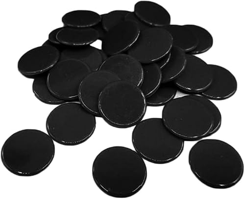 100 Stück undurchsichtige Lernzähler, Mini-Pokerchips, Spielsteine für Mathematikzählung, Bildung oder Spiele (schwarz)