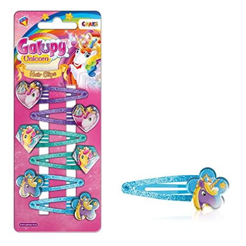 CRAZE GALUPY Haarspangen Mädchen Einhorn Haarschmuck Unicorn Haarclips für Kinder Mädchen Geschenke Haar Accessoire 24232, 6 Stück (1er Pack)