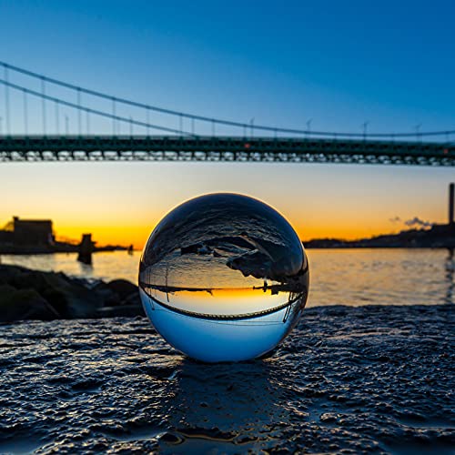 Kristallkugel mit Ständer, 100mm K9 Klare Glaskugel Lensball Fotografie Kugel für Meditation, Dekoration, Fotografie