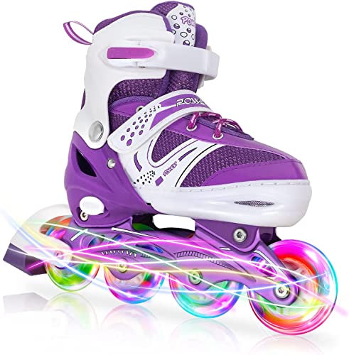 JIFAR Inliner Für Kinder Verstellbare Inline Skates mit Beleuchteten Rädern Rollschuhe Outdoor Inline Skates für Kinder Mädchen Jungen Inline Skates für Kinder Größenverstellbar von 34 bis 37