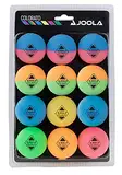 Joola 42150 Tischtennis Ballset Colorato mit 12 Bunten Bällen Tischtennisbälle