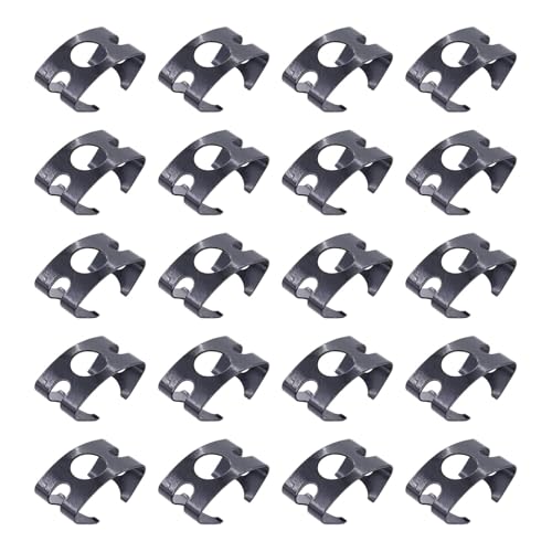 ANBOO 20 Stück Halteklammer Haltefeder Halter Bremsleitung Bremsschlauch Bremsschlauchklemmen Clips für A-udi V-W 171611715 4D0611715B