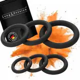 Long.Session® Penisring Set aus Silikon - VERBESSERTE VERSION 2.0 - Als Penisringe und Hodenringe für den Mann - Cockringe für eine härtere und längere Erektion - Penis Ring und Hodenring