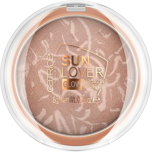 Catrice Sun Lover Glow Bronzing Powder, Bronzer, Nr. 010, Braun, schimmernd, für trockene Haut, für unreine Haut, für Mischhaut, vegan, ölfrei, ohne Parfüm, ohne Alkohol, 1er Pack (8g)