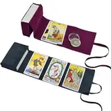 Knana 3-teilig Tarotkartenhalter Ständer - Tarotkartenhalter aus Samt - Tarot Aufbewahrungstasche - Tarot-Lesezubehör - Tragetasche für Tarotkarten (A)