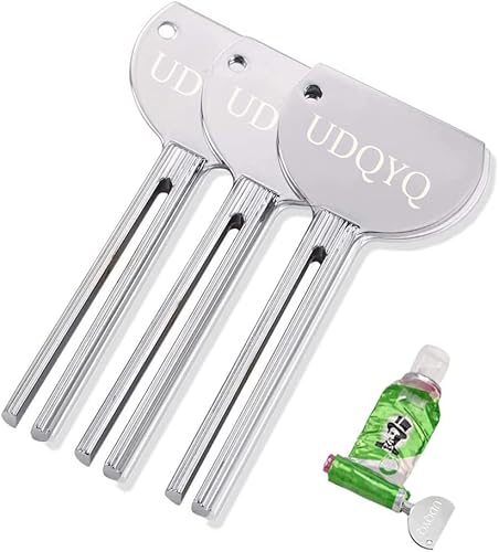 UDQYQ 3 Stücke Tubenquetscher Edelstahl Tubenausdrücker Metall Zahnpasta Squeezer Tubenaufroller Sparen Sie Zahnpasta, Cremes, Farbe, Salbe,Kein Durcheinander und Abfall mehr.