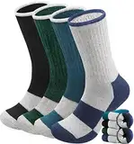 Yeblues Thermosocken Herren,4 Paar Dicke Warme Wintersocken Herren,Wollsocken Thermo Socken Männer, Atmungsaktiv Warm Merino Winter für Outdoor Wandersocken Lauf Skisocken M