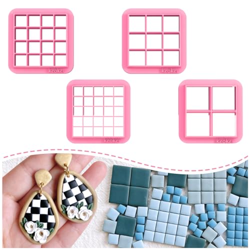 Polymer Clay Cutter, Square Clay Cutters, 3D Printed Clay Cutter, Embossing Clay Cutter, Clay Cutter: Square Grid Tool (A)