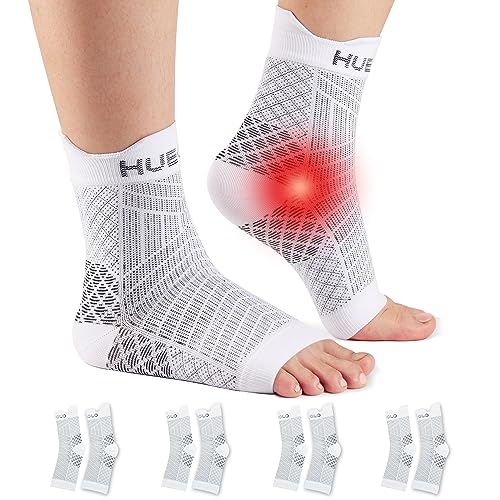 HUEGLO 4Paar Sprunggelenkbandage Orthopädische Kompressionssocken Neuropathie Knöchelbandage Arthritis Achillessehne Bandage Plantarfasziitis Fussbandagen Sprunggelenk Sport,Plantar Fasciitis Socks