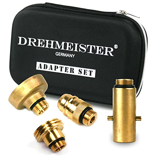 Drehmeister LPG Adapter Set W21.8 Tankadapter-mit Etui - für Gasfahrzeuge - Alle Europa Autogas Adapter (W21.8)