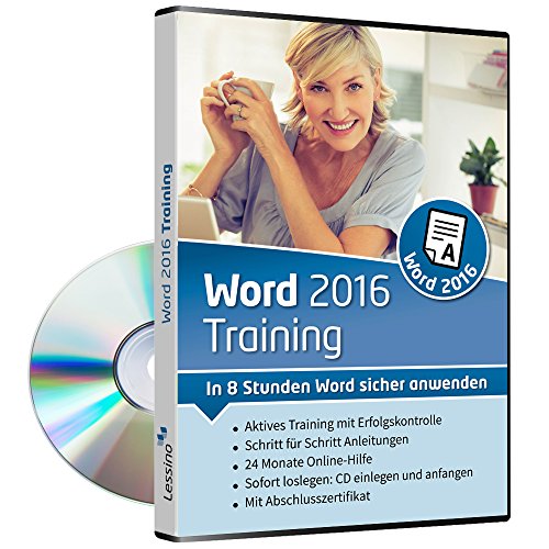 Word 2016 Training - In 8 Stunden Word sicher anwenden | Einsteiger und Auffrischer lernen mit diesem Kurs Schritt für Schritt wichtige Grundlagen von Word | CD inkl. Online-Kurs [1 Nutzer-Lizenz]