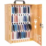 Handy Schrank Abschließbarer Handy Safe aus Holz 36 Schlitze Wandmontierte Handy aufbewahrungsbox, Geeignet für Schulen, Konferenzräume, Fabriken (1er-Pack)