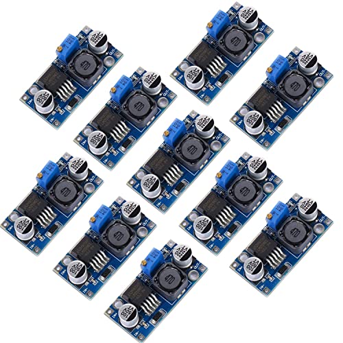 Yizhet 10 Stücke DC bis DC Buck Converter 3,2-46V bis 1,25-35V Stromversorgung Step Modul Step down Buck Converter Modul Abwärtswandler, Einstellbares Netzteil Abwärtsmodul