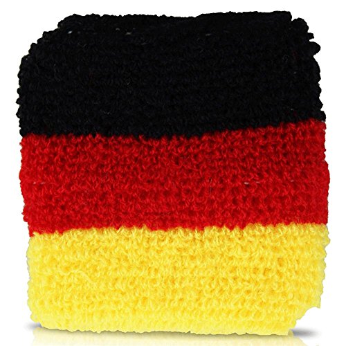 2 Stück Schweissband BRD, Deutschland Farben, WM 2010, Fanartikel, Fussball, Sportband, Textilband