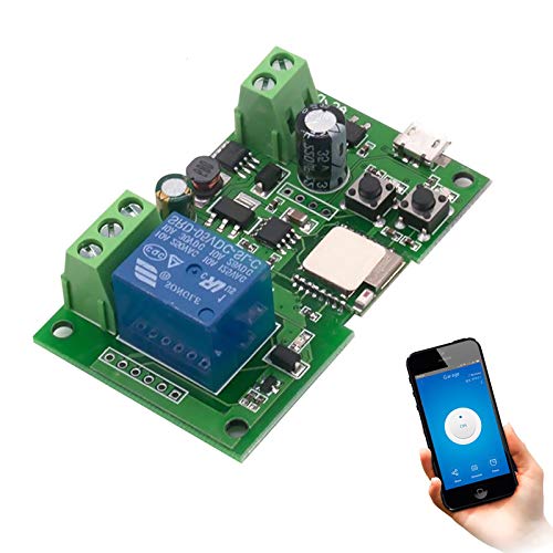 Newgoal WiFi Jog Relay Momentan/Auto-Locking-Schalter DIY-Modul Smart Home-Automatisierung eWeLink APP-Steuerungskompatibel Alexa/Google Assistant/IFTTT (ST-DC1)