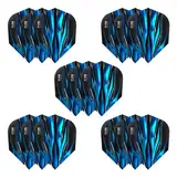 Harrows Fire Dart Flights, 5 x Sets Darts Flights (15 Flights insgesamt) I 100 Mikron Dart Flights I Premium Extra Strong Made in UK I Professionelles Dartzubehör I Blaue Dart-Flights