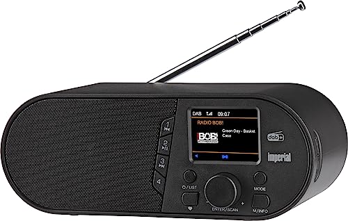 Imperial DABMAN d105 – DAB+ Radio mit Bluetooth (Farbdisplay, Bluetooth 5.1, USB, Netzbetrieb, Betrieb mit Powerbank möglich) – Schwarz