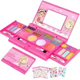 Kinderschminke Set Mädchen, Waschbar Make up Spielzeug Makeup Palette Kinder schminke Set Mädchen, Rollenspiel Halloween Weihnachts Geburtstags Geschenke Spielzeug Mädchen ab 4 5 6 7 8 9 10 11 Jahre…