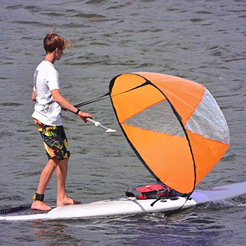 JULYKAI Ultraleichtes Kajak-Segel, Downwind-Segel, 42,52 Zoll faltbares, Robustes und Starkes Schlauchboot für Kajak-Kanu-Paddelbrett