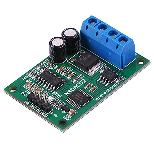 2-Kanal N4DAC02 DC 12V RS485-zu-DAC Digital-Analog-Umwandlungsmodul, RS485-zu-0-5-V /0-10-V Spannungswandler MODBUS RTU Command Control