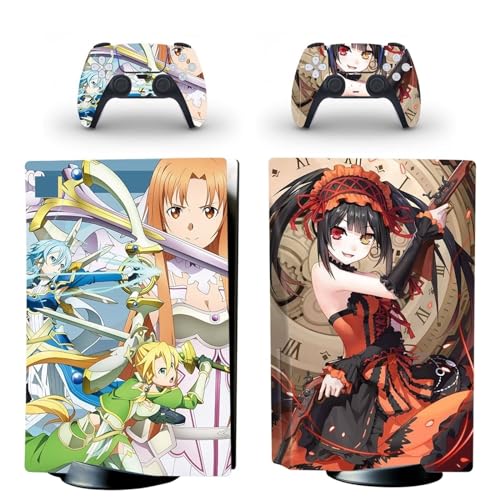 Für PS5 Skin Disc Edition Anime Console Und Controller Vinyl Cover Skins Wraps Für PS 5 Disc Version(5925) Blasenfrei Kein Schaum Kratzfest