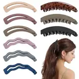 Bananenspange Haare, 9 Stück Große Banana Clip für Dickes Dünnes Haar, 3 Art Keine Rutsch Bananen Clips Haare für Starke Halter, Bananen Krallen Clips für Frauen (A)