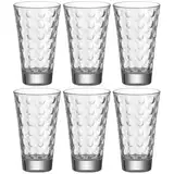 LEONARDO HOME Trinkglas Optic, Set mit Innenrelief, Trink-Gläser in konischer Form, 300-ml Füllvolumen, 6-teilig, 012684, Klar, 6 Stück (1er Pack), 6