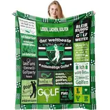 Golf Geschenke für Männer, Beste Freundin Geschenke für Männer, Frauen, Golfer, Freund, Papa, Opa, Sohn, Kinder, Golf Geburtstagsgeschenk für Männer Lustige Geschenke für Camping Decke 150x130CM