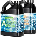 Teexpert 64oz Hochglanz Epoxidharz Set, klares selbstnivellierendes blasenfreies Epoxy Resin, 1:1 Mischung epoxidharz mit härter für Schmuck, Formen, Wohnkultur, Untersetzer, Ornamente