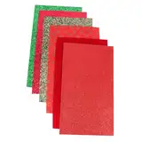 SHINEOFI 6 Blätter Weihnachtsleder Weihnachtskunstleder für Ohrringe Polsterung aus Kunstleder echter Lederstoff Schleifenohrringe DIY-Material leder stoff Weihnachten Blatt