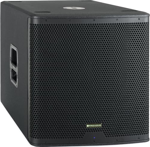 Pronomic C-118SA Aktiv Subwoofer - 1600 Watt Peak / 800 Watt RMS - 18" Lautsprecher mit 3" Schwingspule - Frequenzbereich: 30-200 Hz - 4 DSP-Presets - max. SPL: 126 dB