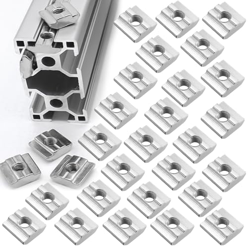 30 Stück T-Nutensteine T-Nutenführungen aus Kohlenstoffstahl Hochleistungs-Gleitmuttern für Aluminiumprofile der Serie 30 (M8-30 Stück)