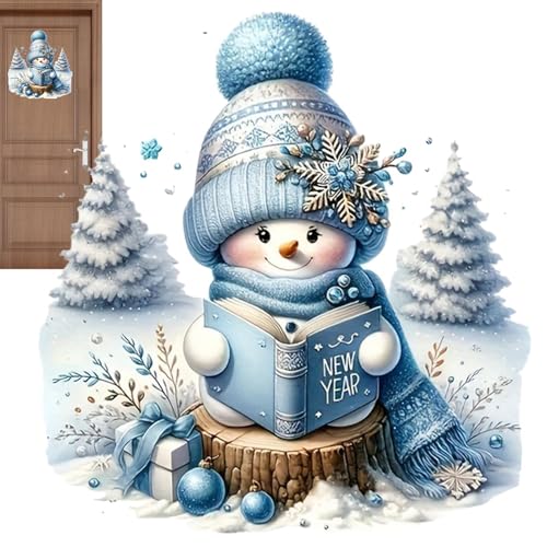 Weihnachtsaufkleber für Toilette, Schneemann, Badezimmer, Schneemann, Auto, LKW, Winter, Kühlschrank, Türaufkleber, kreative WC-Tank-Aufkleber für Tür, Windschutzscheibe, Glas