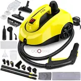 TVD Dampfreiniger, polsterreiniger gerät, Dampfreiniger mit 5 m extra langem Netzkabel für Bodendampfer, Ofen, Teppich, Sofa, Polster, Bettwanzen (tiefgelb)