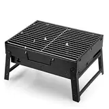 AGM Holzkohlegrill Picknickgrill Edelstahl Kleiner Grill Portable Campinggrill Abnehmbare BBQ Grills für Outdoor Garten Party