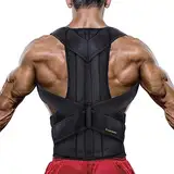 Scienkey Haltungskorrektur für Männer und Frauen, Schmerzlinderung für Taille, Wirbelsäule, Schultern und Nacken mit 2 Wirbelsäulen- und Lendenstützstäben, Verstellbare und Atmungsaktive Rückenstütze