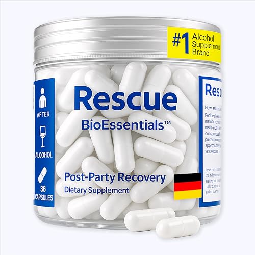 RESCUE® Fortschrittliches Leberunterstützungs-Supplement – Dihydromyricetin & L-Cystein – Entgiftung, Nährstoff-Ausgleich & Vitalität – Unterstützt den Stoffwechsel nach Alkohol & sozialen Anlässen