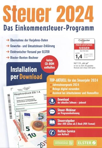 ALDI STEUER 2024 am PC. ELSTER Klare Strukturiert Steuerprogramm Download Code Inklusive. Neu und OVP